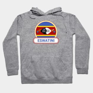 Eswatini Country Badge - Eswatini Flag Hoodie